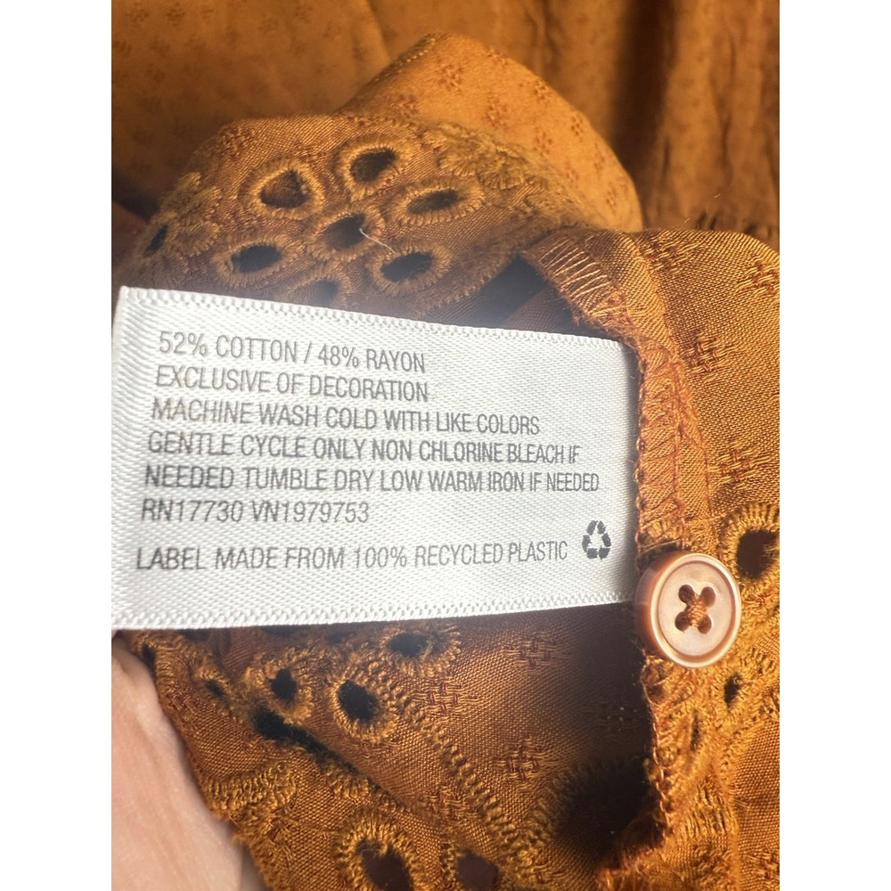 NWT Universal Thread Brown Rust Eyelet Balloon Sl… - image 7